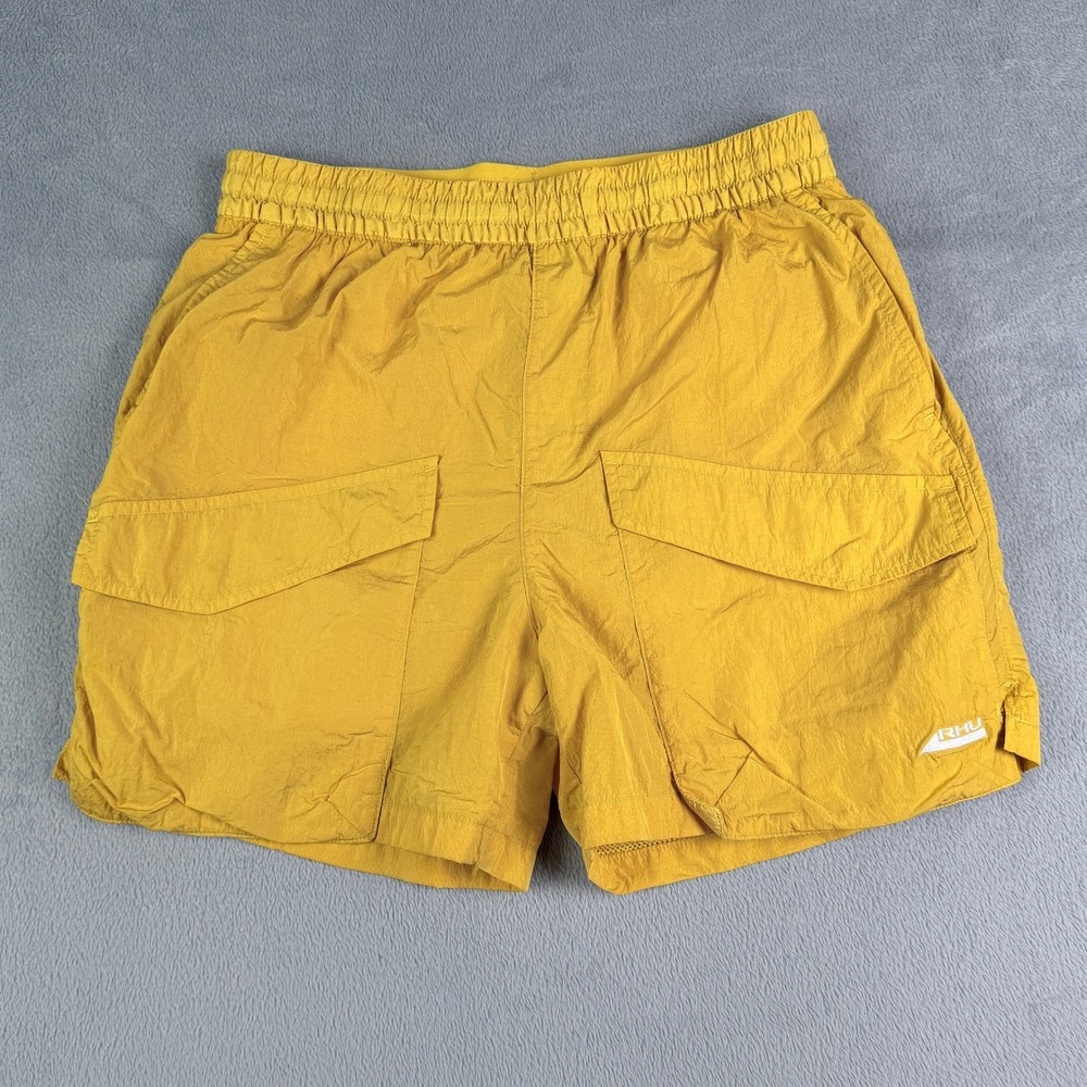 Zara Rhuigi RHU Rhude Mustard Yellow Nylon Cargo Shorts Mens Medium Streetwear